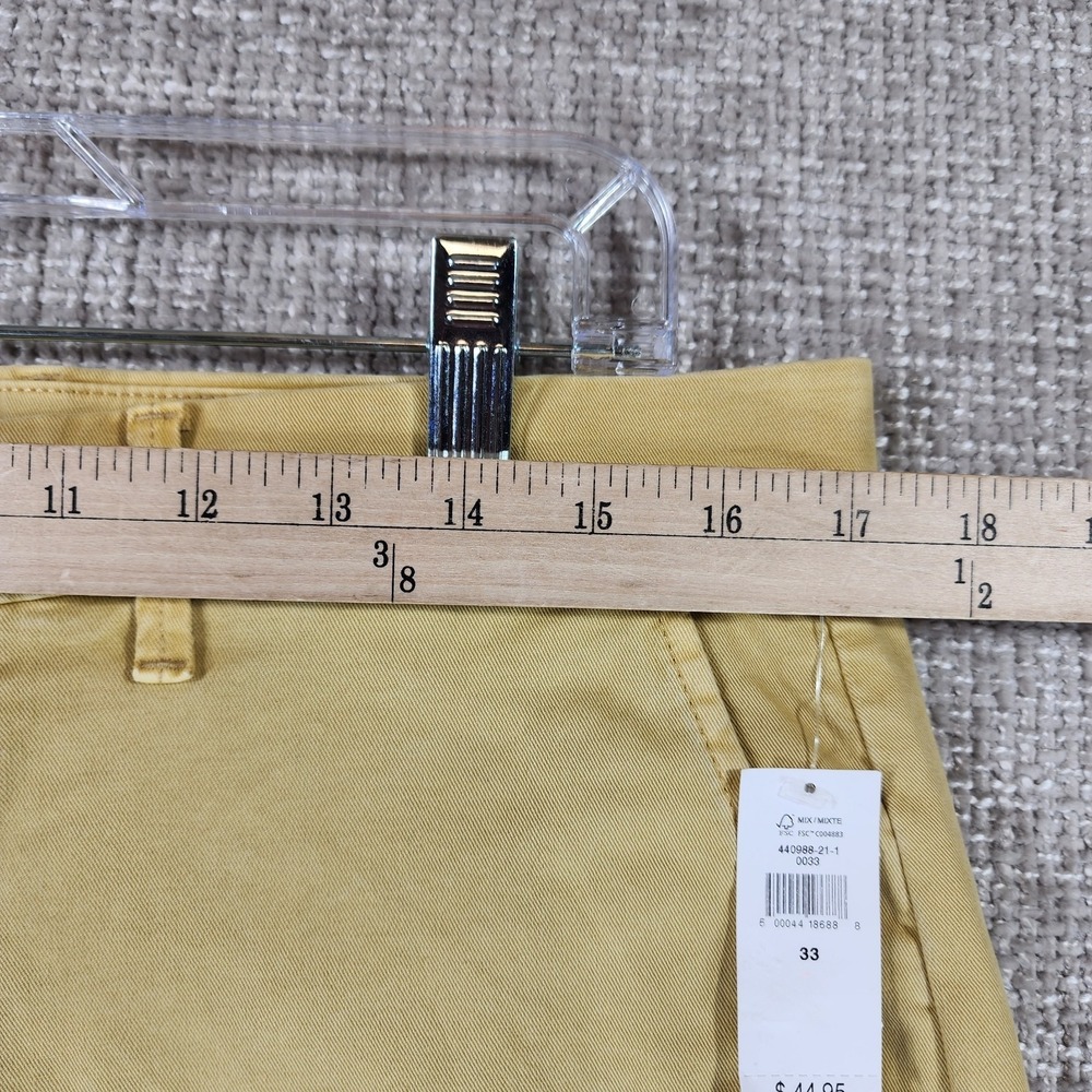Gap Flex Cotton Chino Shorts Mens 33x12 Gold Casual Stretch Golf Comfort NWT - Picture 3 of 14